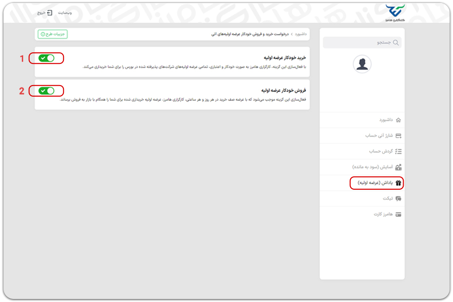 آموزش فعالسازی طرح پاداش